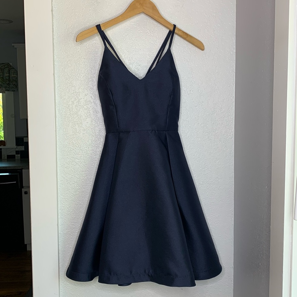 Elegant Navy Blue Prom Dress